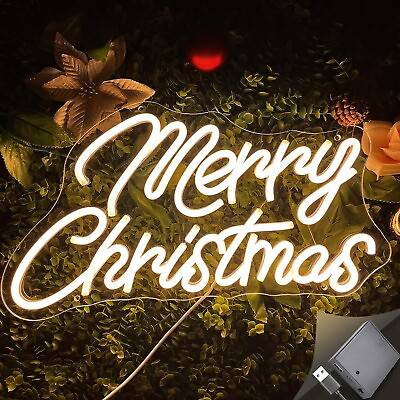 #ad Merry Christmas Neon Signs for Christmas Decoration LED Neon Chrismas Light S... $75.38
