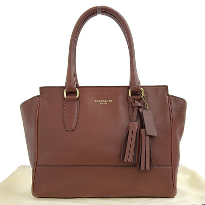 #ad Guarantee Super with Cloth Bag Coach COACH Handbag Tote Bag Leather Brown $89.94