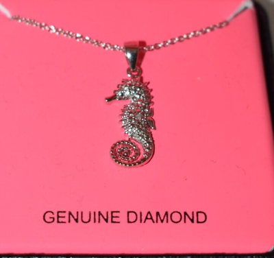 #ad Accents by Gianni Argento Seahorse Diamond Accented Pendant Necklace $24.95