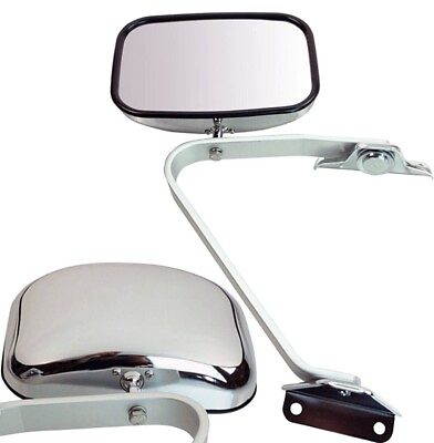 #ad Driver Side View Outside Manual Folding Mirror for 1980 1996 Ford Trucks Chrome $69.96