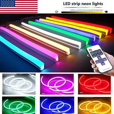 LED Strip Neon Light Waterproof 12V Flexible Sign Tube Rope DIY Lights Bar Lamp $63.99
