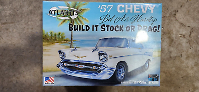 #ad Atlantis #x27;57 Chevy Bel Air Hardtop 1:25 Scale Plastic Model Kit H1371 Sealed Box $35.95