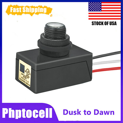 #ad Light Sensor Control Switch Dusk to Dawn Photocell Light Switch Auto ON Off $7.90
