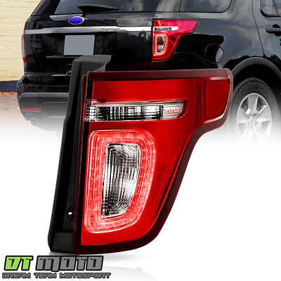 #ad For 2011 2015 Ford Explorer Red Clear LED Tail Light Lamp Replacement Passenger $187.99