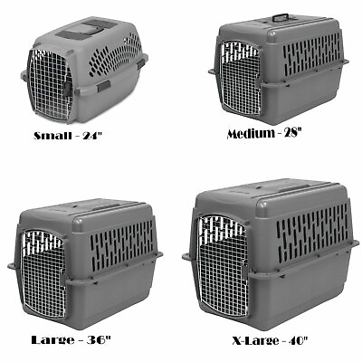 #ad Dog Crate Carrier Kennel Durable Ventilated Plastic Transport Portable 24quot; 40quot; $84.88