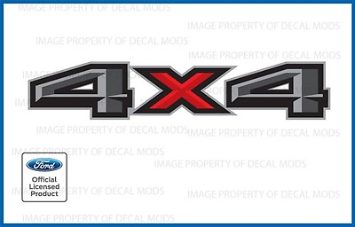 #ad 2x Ford Ranger 4x4 Decals Stickers red gray black bed side graphics FH1E0 $23.96