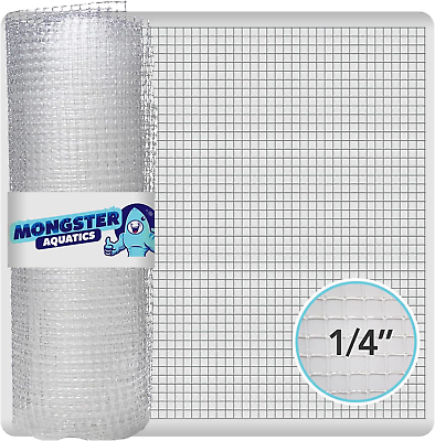 #ad Clear Mesh Netting Material 4#x27;x5#x27; Plastic Mesh Screen Netting for Fish Top $18.07