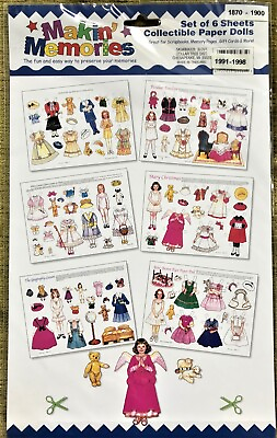 #ad Paper Dolls for Crafting 6 New Sheets Collectible $5.95