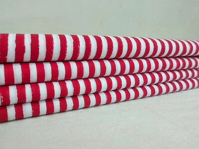 #ad Indian Red amp; White Dressmaking Cotton Fabrics Striped Curtains Fabrics 7 Yard US $41.97
