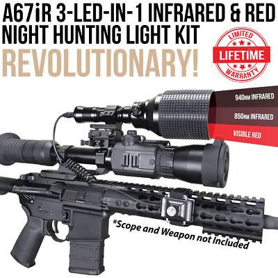 Wicked Lights A67iR 3 LED In 1 Infrared amp; Red Night Hunting Light Kit W2056 $269.95