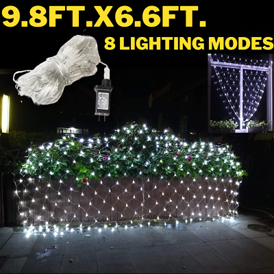 200 Light Led Strip Lights String Fairy Lights Net Mesh Curtain Lights 9.8‘X6.6#x27; $17.29