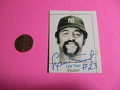 #ad Luis Tiant New York Yankees Signed AUTOGRAPH AUTO Photograph $11.99