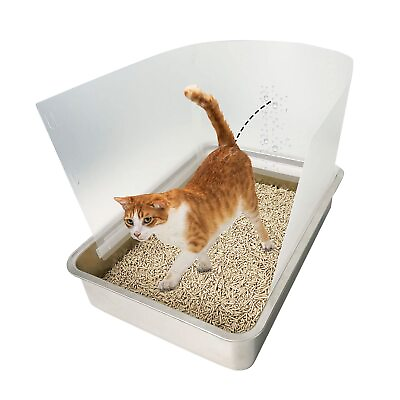 #ad 3 Pcs Large Size Connectable Cat Litter Box Pee Shields High Side Easy Cleani... $22.08