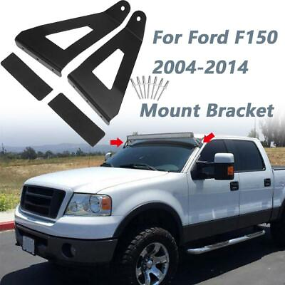 Mount Brackets Fit Ford F150 2004 2014 Roof Windshield 54quot; Curved LED Light Bar $27.04