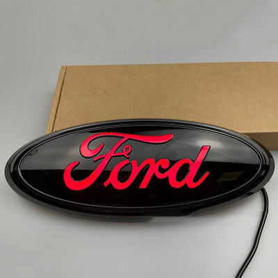 #ad 9 inch Red LED Static Light Emblem Oval Badge For Ford Truck F150 2005 2014 $45.99