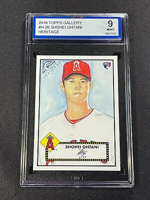 #ad 2018 TOPPS GALLERY HERITAGE #26 SHOHEI OHTANI ROOKIE RC ISA GRADED 9 MLB $75.00