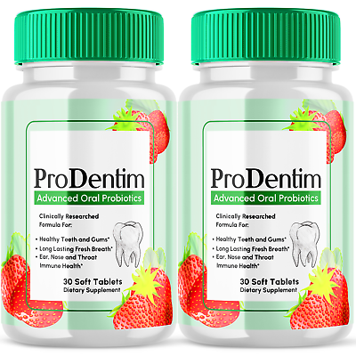 #ad 2 Pack Prodentim Soft Tablets Chewable Probiotic For Gums Teeth 60 Tablets $34.95