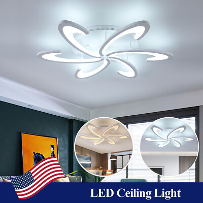 Modern LED Acrylic Chandeleir Ceiling Light Fixtures Lamp For Bedroom 3 6 Lights $65.99
