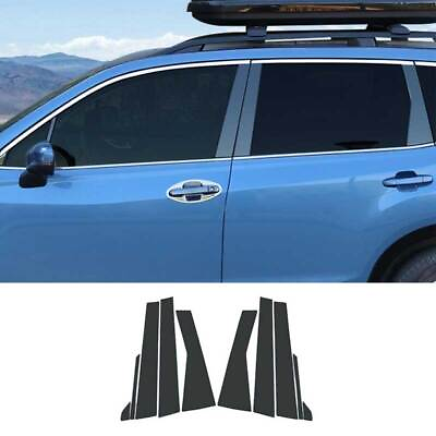 #ad Fit For Subaru Forester 2019 2022 Black Steel Bc Pillar Panel Window Trim Covers $150.48