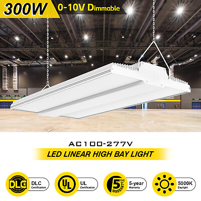 #ad 300 Watts LED Linear High Bay Light 45000LM for Warehouse Garage Hanging Fixture $107.26