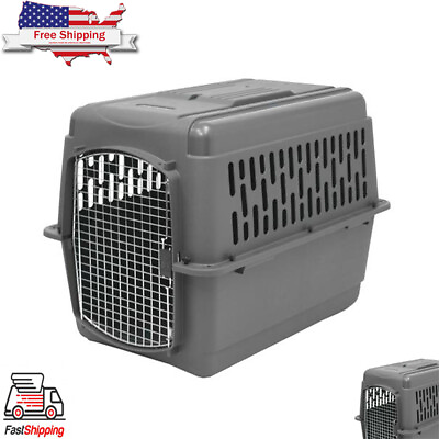 #ad X Large Dog Crate Carrier Kennel Durable Ventilated Plastic Transport Portable $192.55