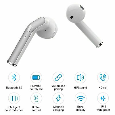 #ad US Earbuds Headphones Bluetooth 5.0 Wireless v.H17T Waterproof $34.99