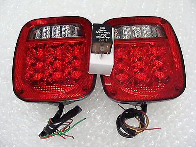 #ad Fits Jeep TJ Wrangler 01 06 All LED Tail Light Kit Includes Flasher Relay $101.66