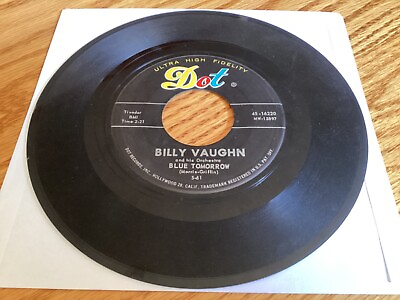 #ad Billy Vaughn amp; His Orchestra “Blue Tomorrow Red Wingquot; 7quot; 45 rpm 45 16220 $4.00
