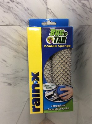 #ad Rain X Bug amp; Tar 2 Sided Sponge Clear Coat Safe Compact Size NEW $8.99