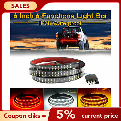 #ad #ad 60quot; 3 Row 432 LED Truck Tailgate Light Bar Strip Reverse Brake Signal Tail Lamp $13.98