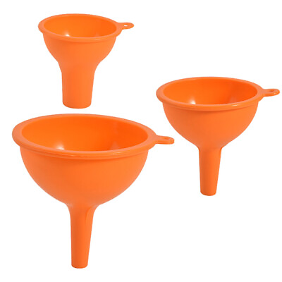 #ad 3PCS Cooking Oil Funnels Silicone Kitchen Funnels Practical Oil Funnels $10.19