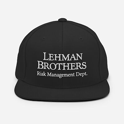 #ad Lehman Brothers Risk Management Dept. Embroidered Snapback Hat $29.99