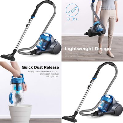 #ad Canister Vacuum Cleaner Bagless Corded Portable Hard Floor Carpet Deep Cleaning $114.99