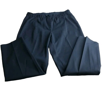 #ad J Jill Women Sz18 Cotton Blend Stretch Tapered Pants Navy Elastic Hi Waist $18.00