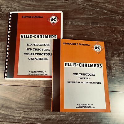#ad Set Allis Chalmers Wd Tractor Service Repair Operators Shop Manuals New Book Ac $26.57