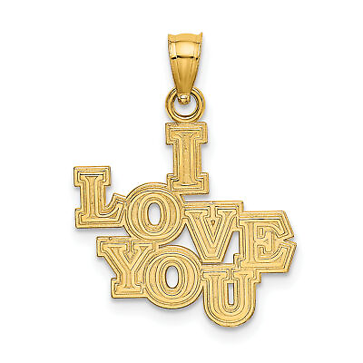 #ad 14k I LOVE YOU Stacked Block Charm C2949 $141.40
