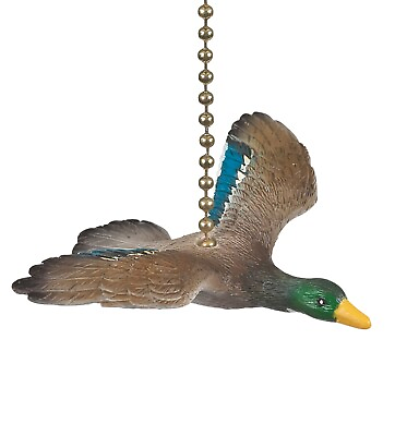 #ad Mallard Duck in Flight Decorative Ceiling Fan Light Pull $12.99