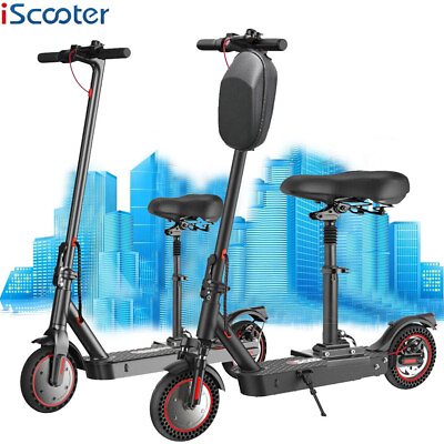 #ad iScooter 350W 500W Adult Foldable Electric Scooter Long Range High Speed W Seat $129.99