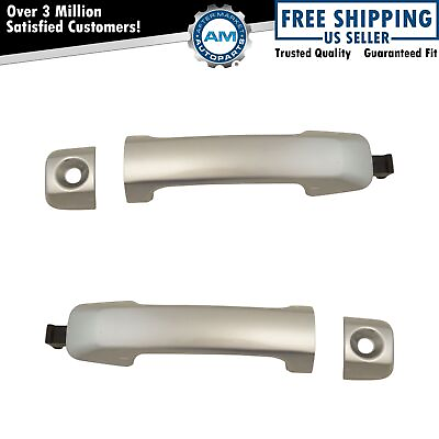 #ad Door Handles Outside Exterior Silver Front Pair Set for 07 14 Toyota FJ Cruiser $60.91