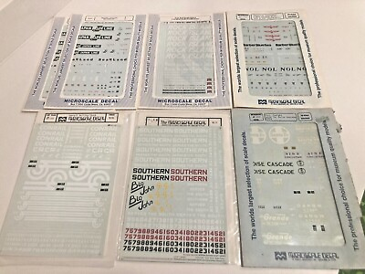 #ad Vintage Microscale HO Scale Train Car Decals New Sheets SOLD SEPERATELY $6.99
