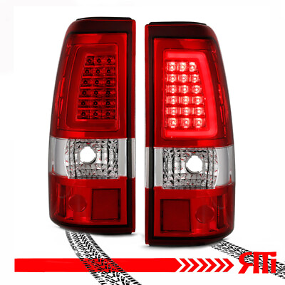 #ad #ad For 03 07 Chevy Silverado Sierra Single Crew Truck LED Taillights Red Lens $190.00