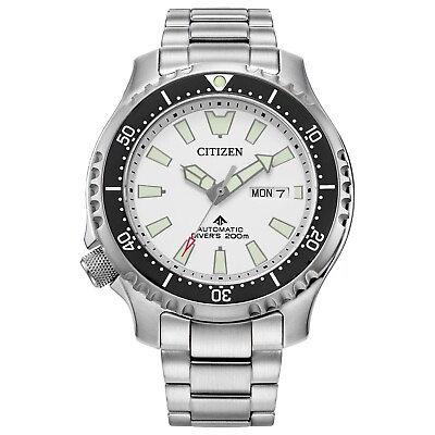 #ad Citizen Automatic Men#x27;s Automatic Silver Tone Day Date Watch 44MM NY0150 51A $297.99