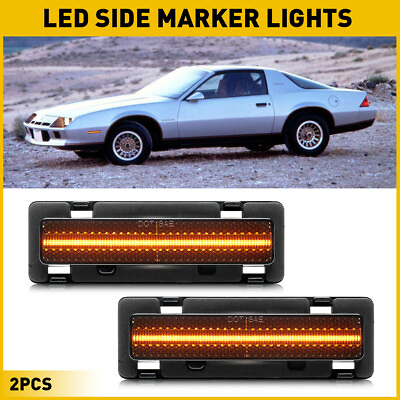 #ad 2PC Front Bumper Side Marker Lights lamps Replacement For 82 92 Pontiac Firebird $18.99
