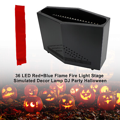 #ad 36 LED RedBlue Flame Fire Light Stage Simulated Decor Lamp DJ Party Halloween= $108.73