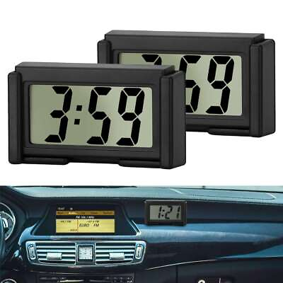 #ad 1 4X Mini Car Dashboard Digital Clock For Vehicle Large LCD Time Screen Portable $7.01