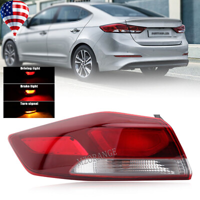 #ad Tail Light Lamp Left Driver Outer Brake Stop w bulb For Hyundai Elantra 2017 18 $68.09