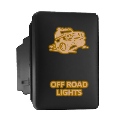 #ad OFF ROAD LIGHTS Orange Backlit Push In Switch 1.28quot;x 0.87quot; Fit: Toyota $10.95