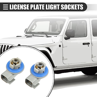 #ad License Plate Lights Socket for Dodge for Ram ABS 68046629AA Gray Blue 2 Pcs $11.39