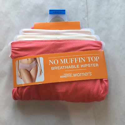 #ad Ultra Soft No Muffin Top Breathable Hipster Panties XXX Large 10 3 pk $16.89