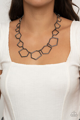 #ad Full Frame Fashion Black Necklace Paparazzi New $3.00